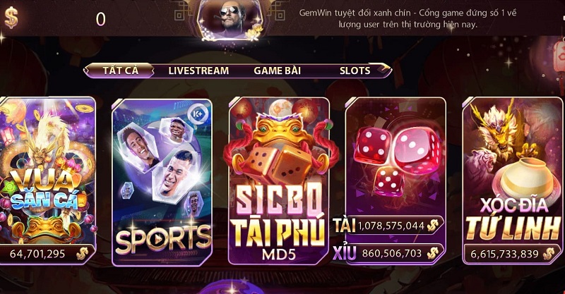 Sau khi đăng ký May Club thành công, cổng game có giao diện chuyên nghiệp